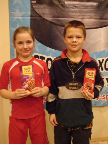 призёры Второй лиги: Даша Куруч и Вова Леонтьев